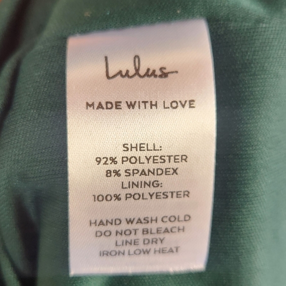 Lulus Velvet Bodycon One Shoulder Dress Cocktail Holiday Wedding Forest Green XS - Picture 13 of 14